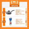 Panela Turim Alumínio Chumbo Antiaderente 1,4L PTC + Faqueiro Ipanema Vermelho 24pc - Tramontina