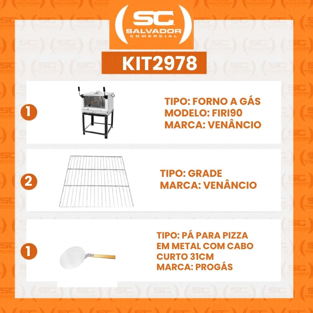 Forno Gás Industrial Pedra Refratária Roma Inox 90 Firi90 + 2 Grades Extra + pá Pizza - Venâncio