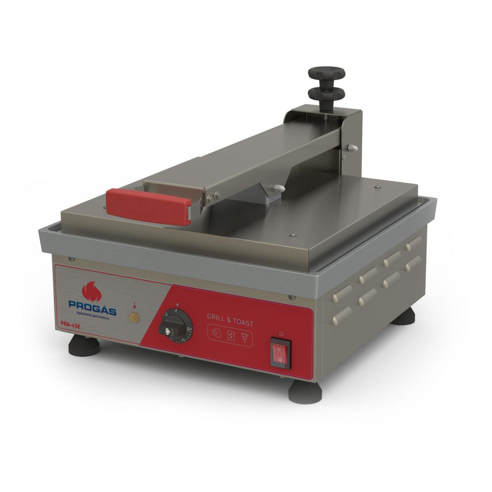 Prensa Sanduicheira Lanche Grill Elétrica 220v Chapa Lisa Alumínio PRA-45E Progás