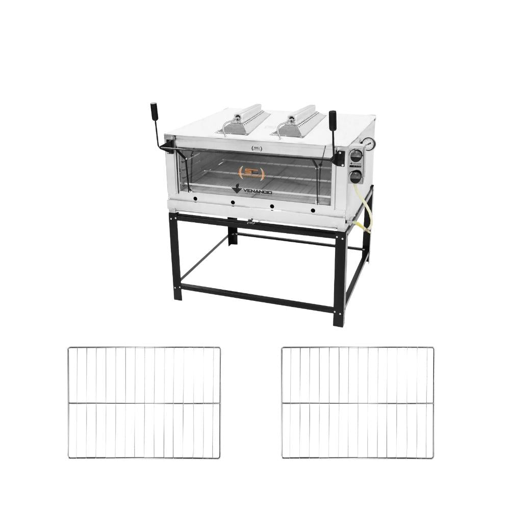 Forno Gás Industrial Infravermelho Refratária Roma Inox Firiv110 + 2 Grades Extras - Venâncio