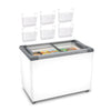 Kit - Freezer Horizontal Tampa de Vidro 231/292 Litros Nf30 - Metalfrio 220v + 6 Cestos Nextgen Branco