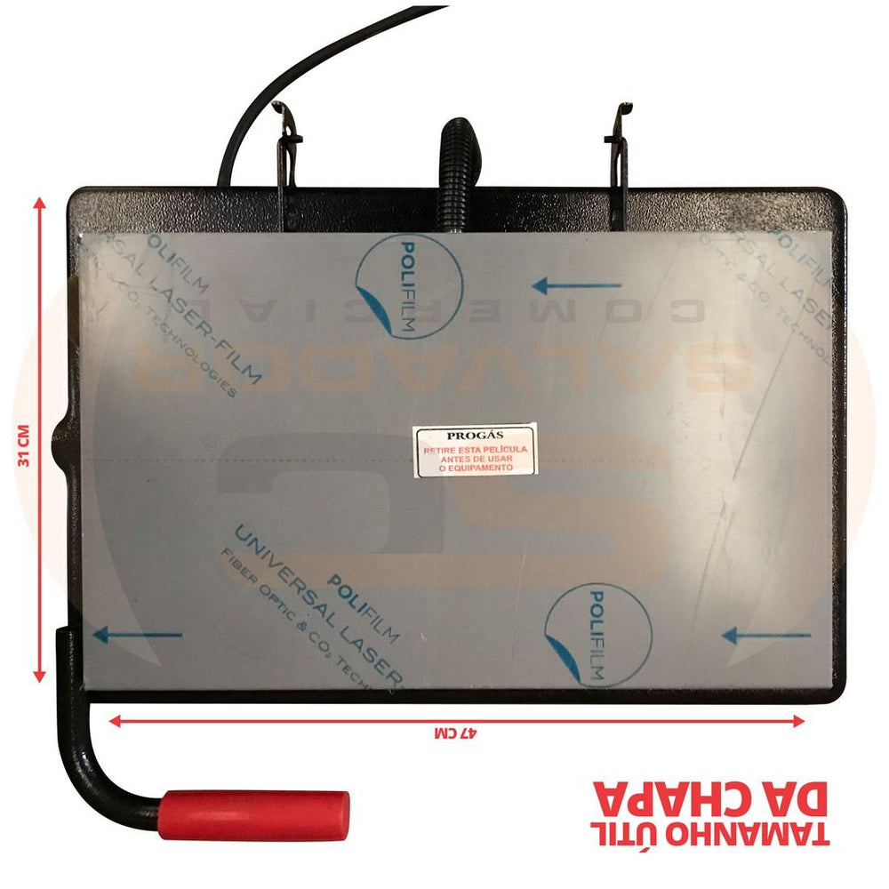 Chapa Sanduicheira Elétrica Com Prensa Profissional Grill Simples PR-500E - Progás