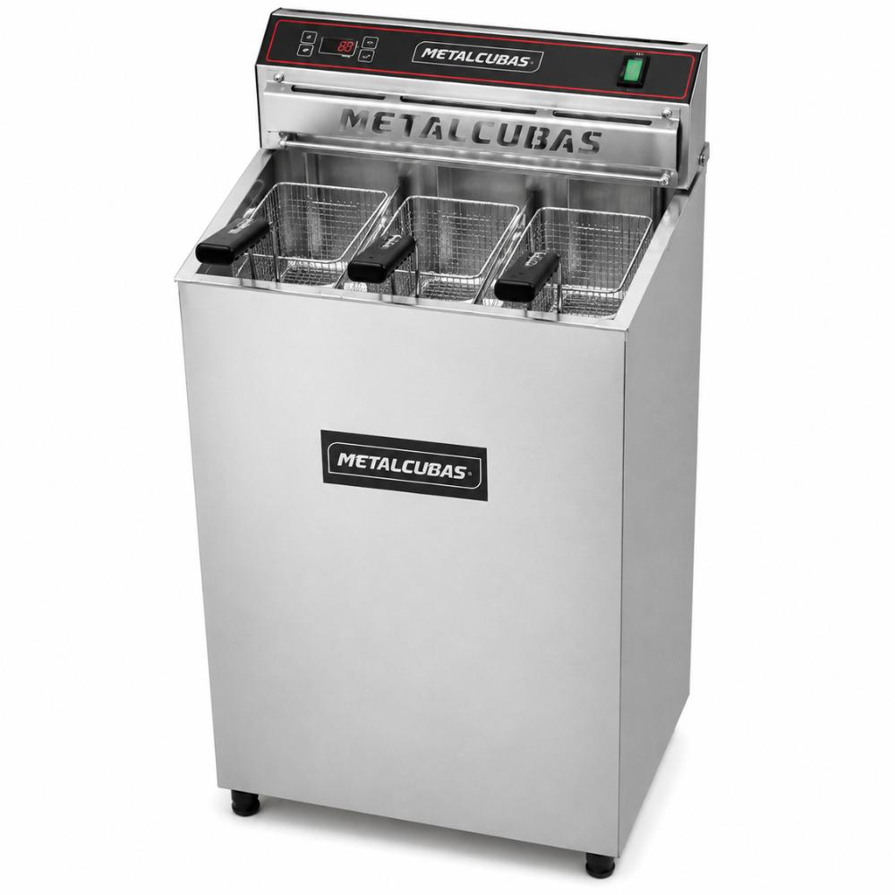 Fritador Água e Óleo Elétrico 25 Litros de Pedestal 800w FAO 25 220v - Metalcubas 27088