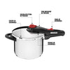 Panela de Pressão 6l Aço Inox Linha Solar - Tramontina