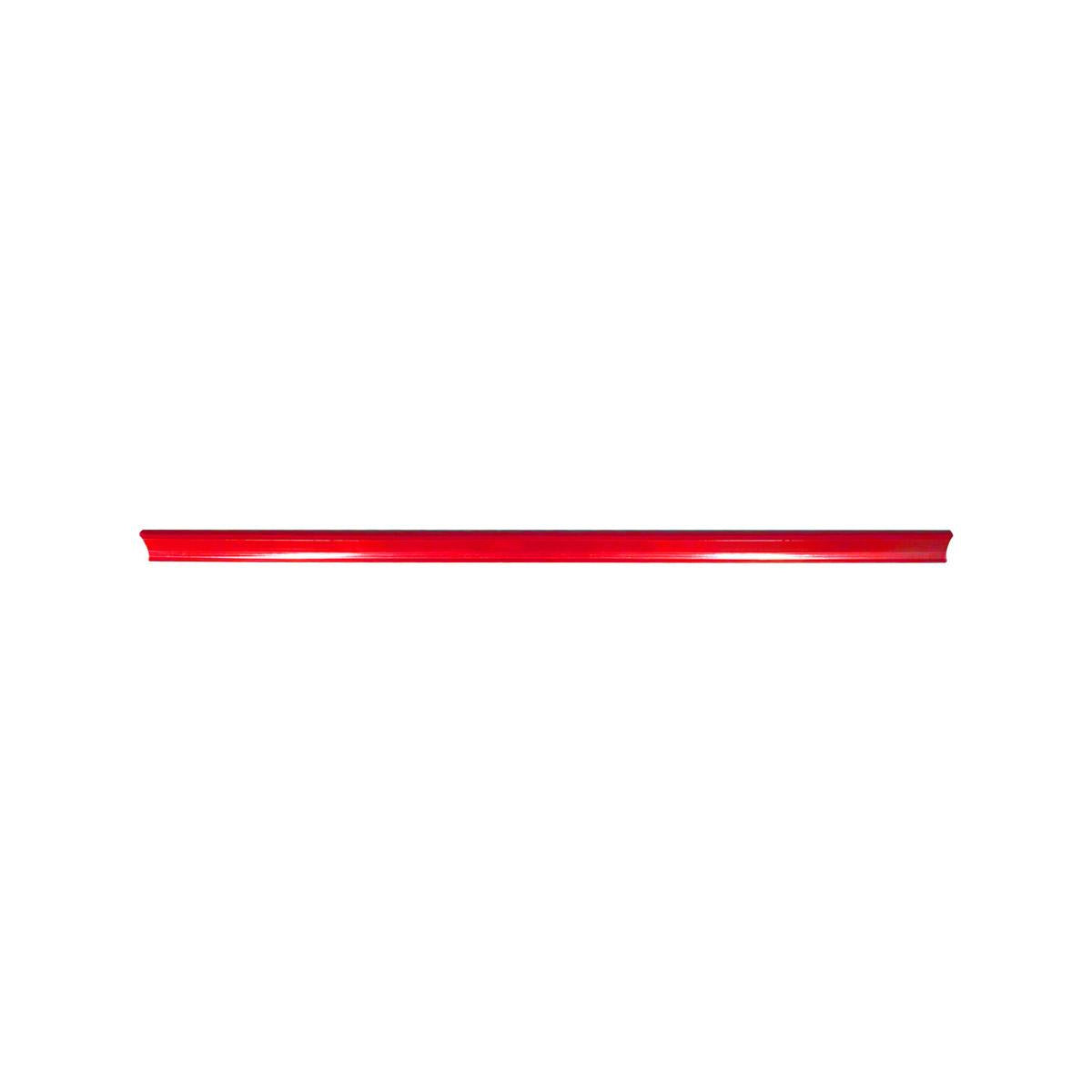 Kit - 10 Porta Etiqueta Simples 90cm Vermelho Com Acrílico New Plus/plus - Sa Gôndolas