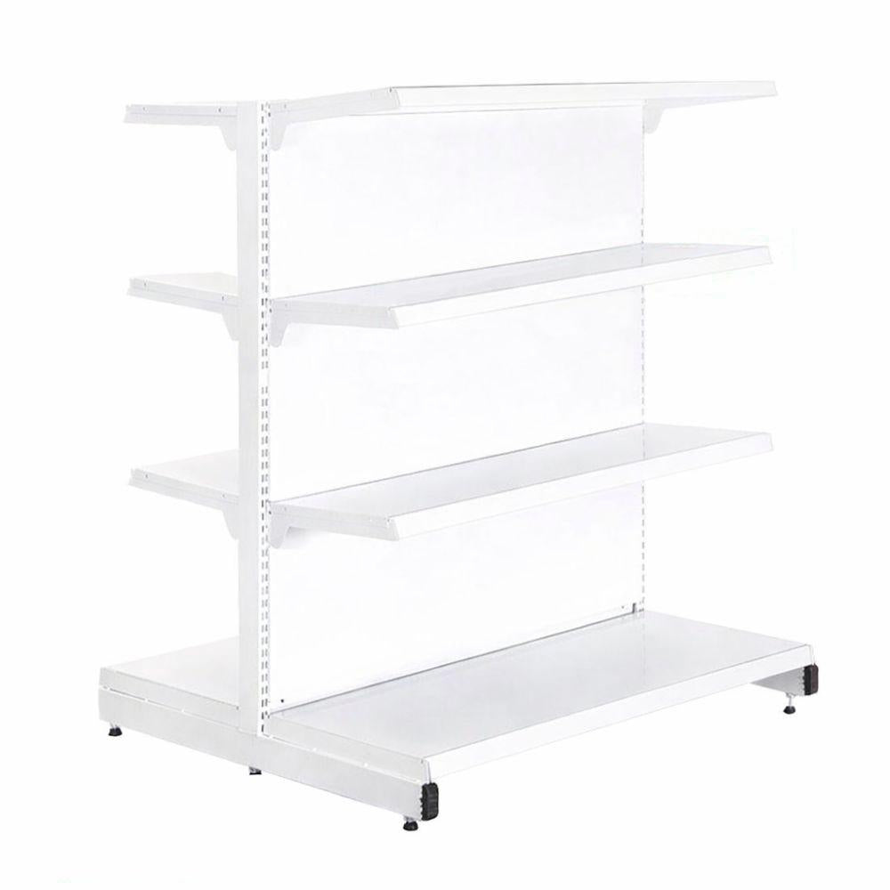 Gôndola Prateleira New Plus 1,40 Central Inicial GCI - SA Gôndolas Porta Etiquetas Branco