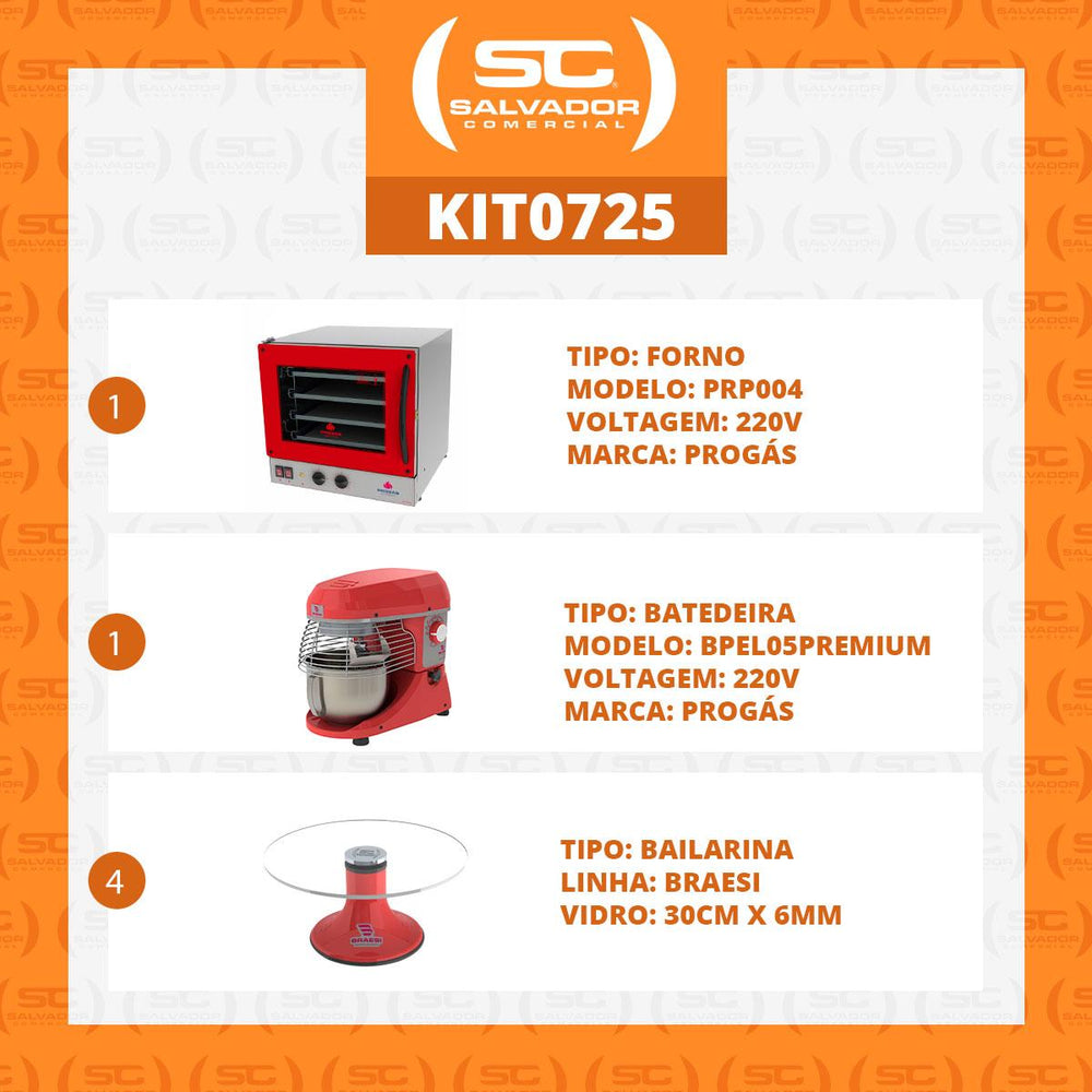 Kit Batedeira BPEL05 Premium + Forno PRP-004 + Bailarina - 220V - Braesi