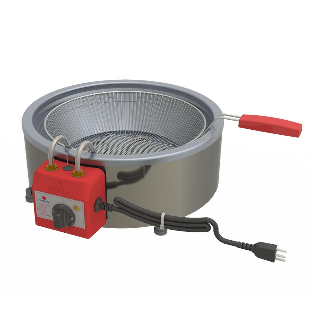 Tacho Fritador Elétrico 7 Litros Aço Inox Escovado 1 Cesto Médio 220v Analógico PR-70E - Progás