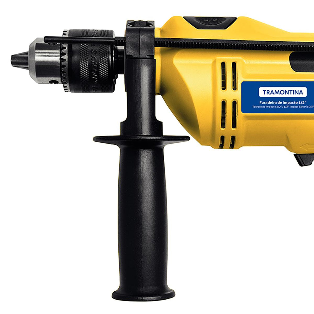 Furadeira De Impacto 500W 1/2" Com Empunhadura e Sistema de Reversão 220V - Tramontina 42360220
