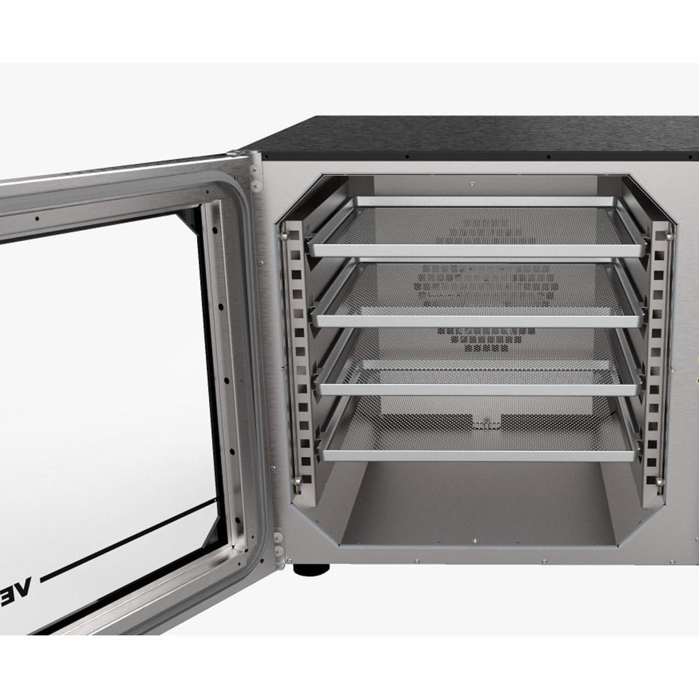 Forno Turbo Elétrico Convector Smart Basic 4 Esteiras Preto e Painel Vermelho FCSB4E - Venâncio 220V