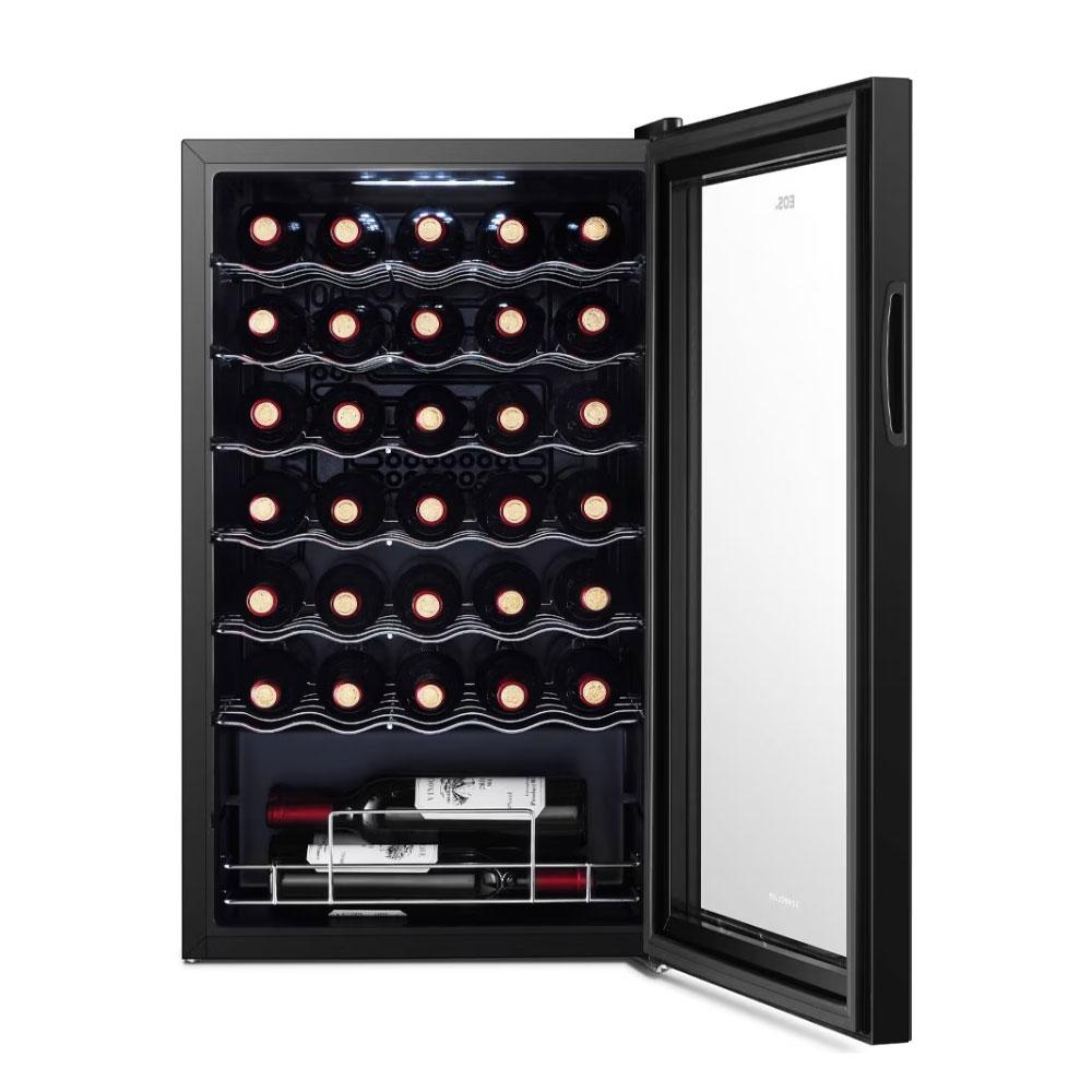 Kit Adega De Vinho 34 Garrafas Climatizada Painel Touch EAC34G 220V + Abridor Elétrico Vermelho - EOS