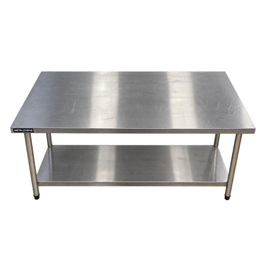 SEMINOVO - BANCADA DE APOIO TOTAL INOX  180 X 70 CM BA 1800/700 I - METALCUBAS