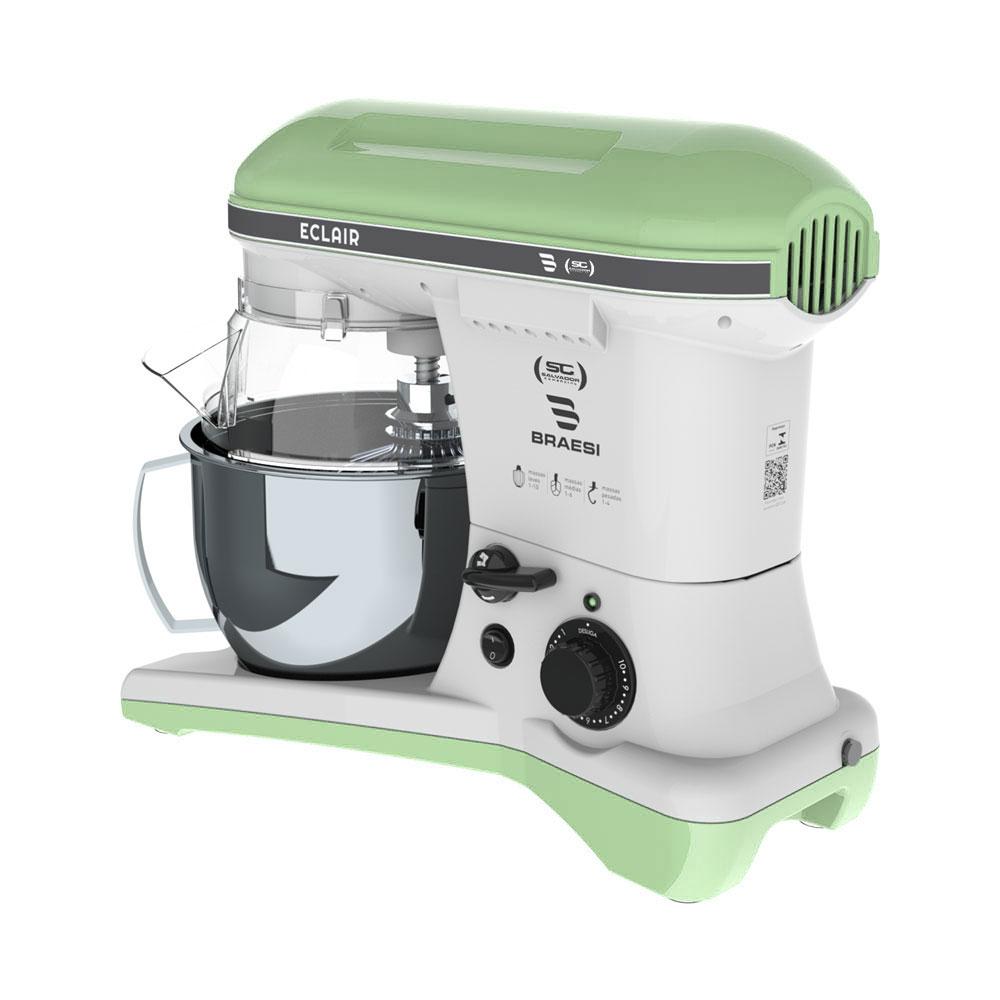 Batedeira Planetária Profissional Eclair 10 Velocidades 5l 1500w Bp-500 Verde Bivolt - Braesi