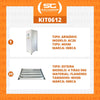 KIT - Armário Crescimento 20 Níveis 60x40 AC20 + 20 Esteiras 4 Talas Tiras 7cm Flandres 50g - Imeca
