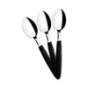 Kit - 6 Colheres de Chá Ipanema Com Lamina Em Aço Inox Cabo Preto Ccptop - Tramontina