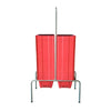 Kit - Suporte Para Cestos de Compras Duplo + 60 Cestos D100 Vermelho