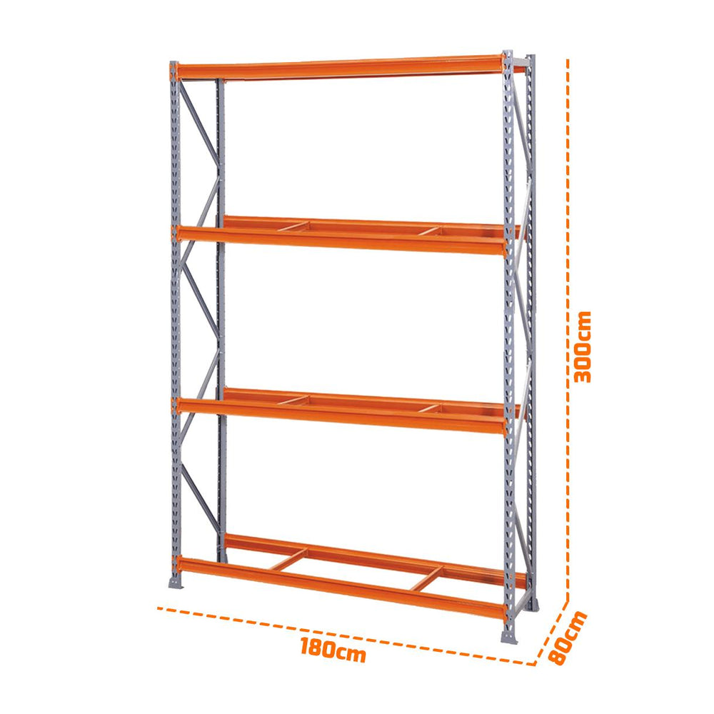 MPP - Mini Porta Pallet Inicial 180x80x300cm 4 Níveis Estante Para Armazenagem 500kg Sa Gôndolas