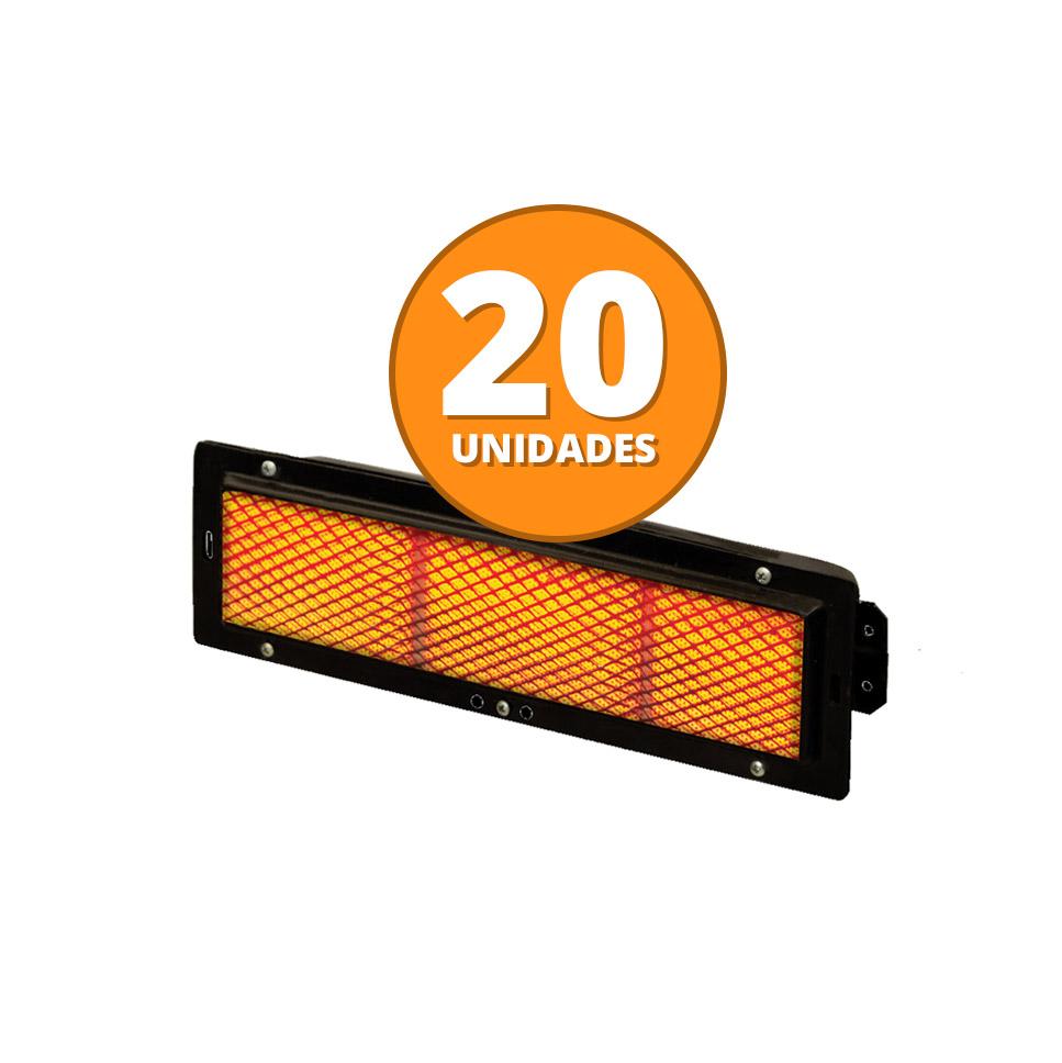 Kit - 20 Queimadores Infravermelho Esmaltado Assador de Frango - Maqenge