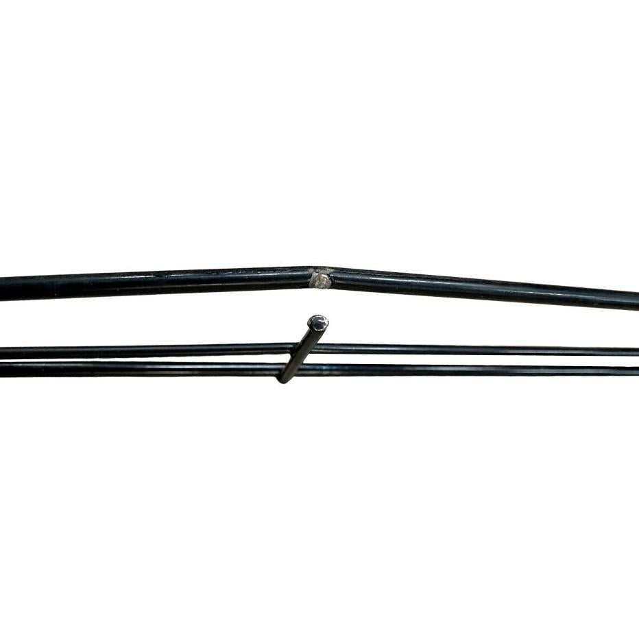 Kit - 4 Aparadores Aramados Em U Para Organização De Gôndola 30x91 Preto - SA Gôndolas