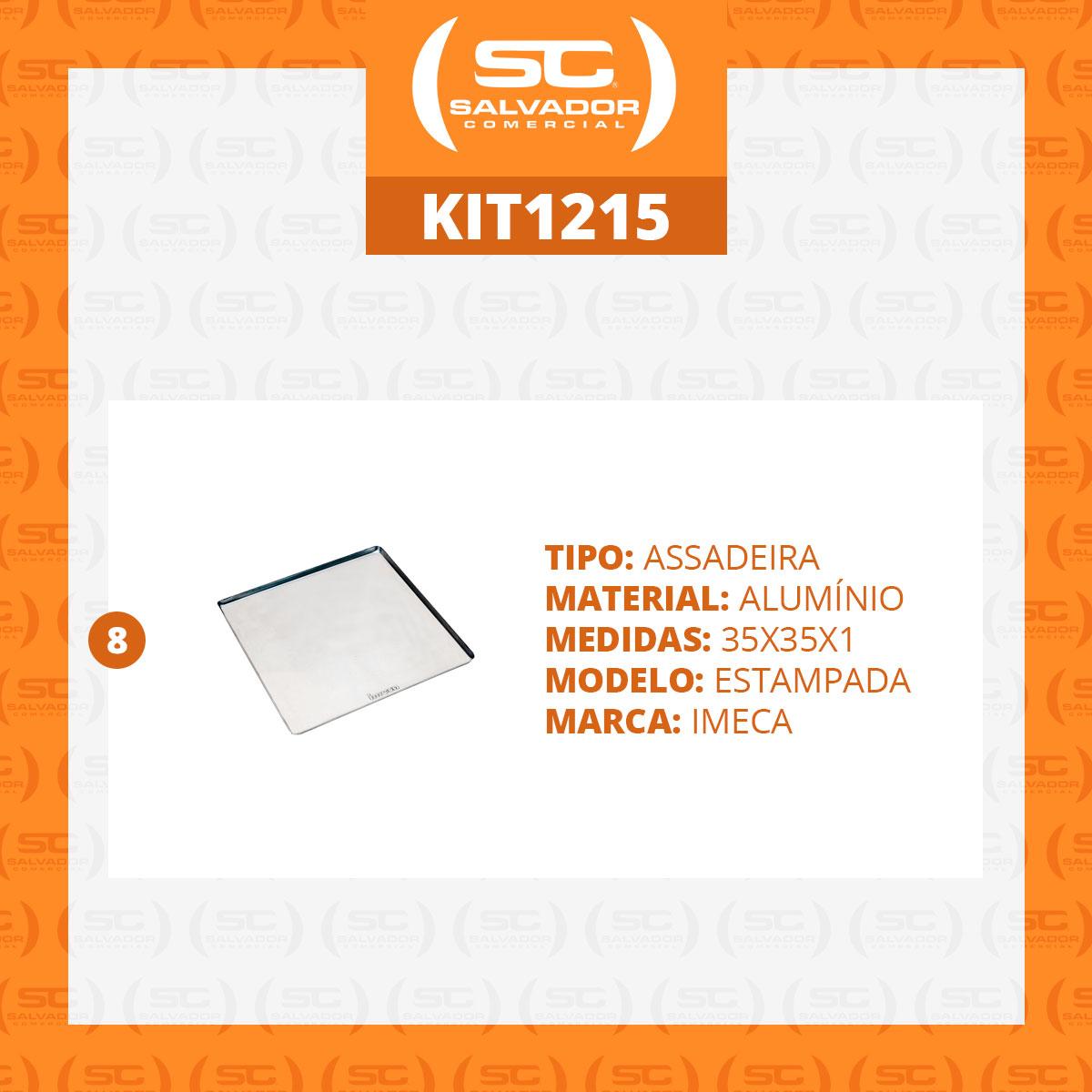 Kit - 8 Assadeiras Estampada Lisa Em Alumínio 35x35x1 Para Fornos Prp-004 / Fcsb4e / Fcv-35 - Imeca