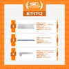 Kit - 3 Bandejas Prateleiras 30x91 para Gôndolas New Plus com Porta Etiqueta Azul - SA Gôndolas