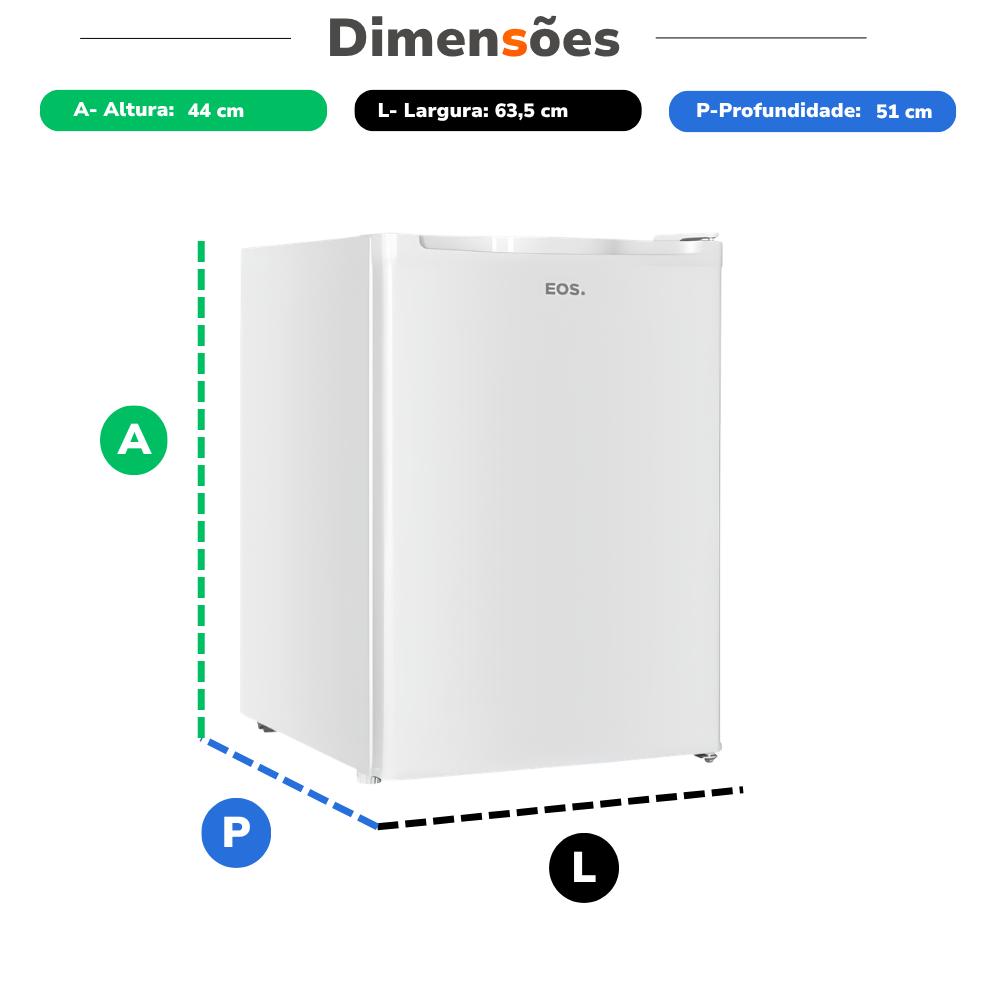 Frigobar Mini Refrigerador Geladeira Domestico Branco Ice Compact 71l EFB83B  127v - Eos