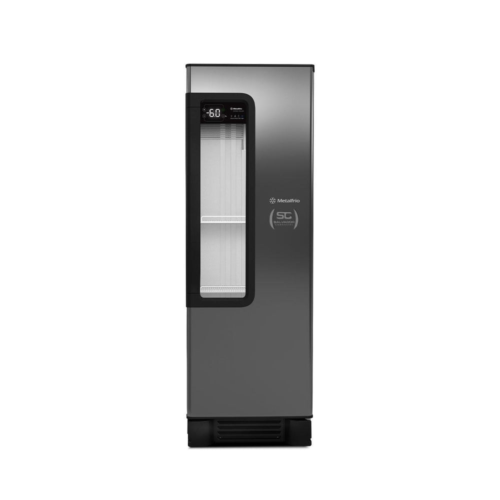 Cervejeira Beer Maxx Preta 228/264L Porta Com Visor Inox +2°C e -6°C VN25TP 127V - Metalfrio