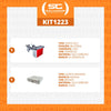Kit - Caixa Supermercado Empacotador Check-out 2m Recorte + Caixa Dinheiro Manual Vermelho