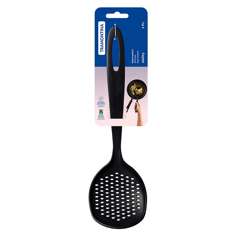 Espumadeira 29cm Ability em Nylon Preto - Tramontina 25158100