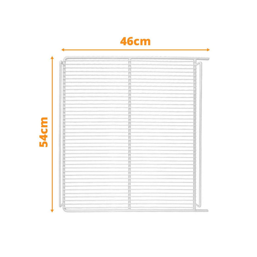 Kit - 1 Prateleira Branca Visa VN44 VB40 + 4 Ganchos Suporte - Metalfrio