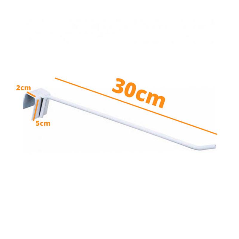 Kit Régua Para Gondola 91cm + 6 Ganchos Simples Para Gôndolas New Plus - SA Gôndolas