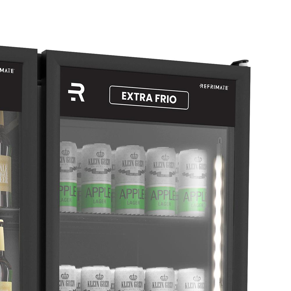 Autosserviço Vanguard Extra Frio Refrigerador Carnes e Bebidas 2 Portas -5 ºc ASVEF2PVPP Preto/preto 220v - Refrimate