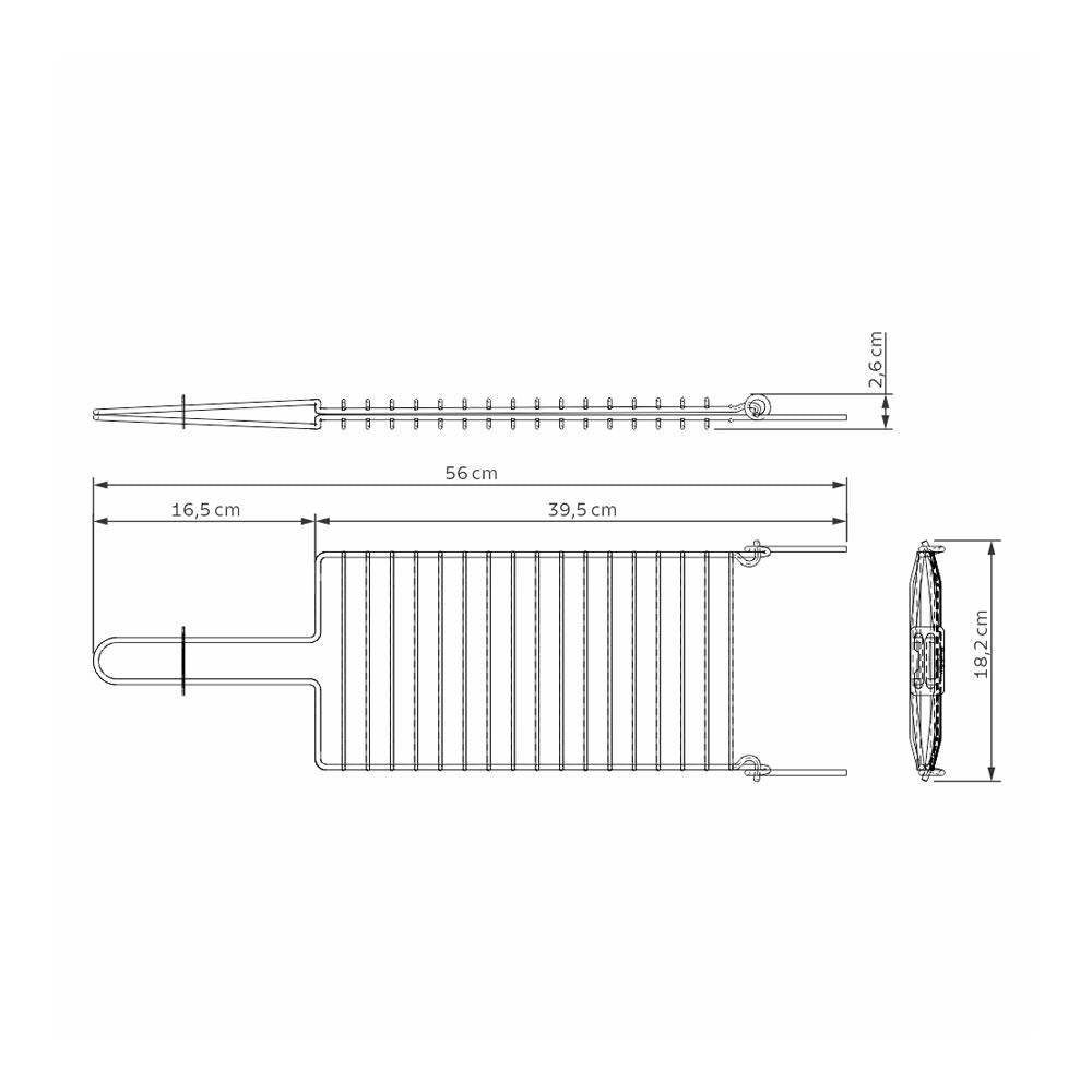 Grelha Para Churrasco em Aço Inox 31x18 cm - Tramontina 26480005