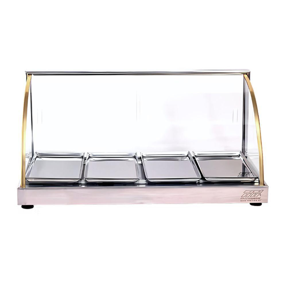 Estufa Vidro Curvo Bancada Salgados Horizontal 4 Bandejas W4B Titã