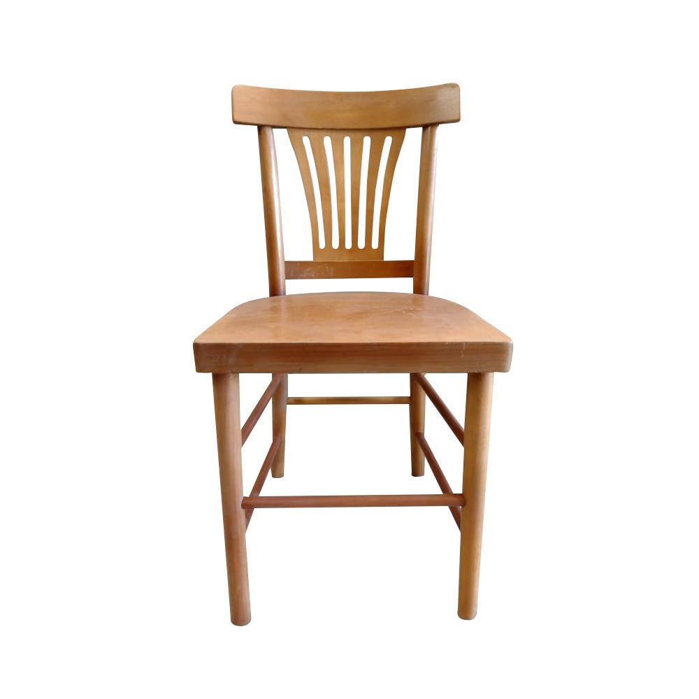 SEMINOVO - Cadeira Madeira Lira Pés Retos Mogno Sem Estofado - Disa Móveis