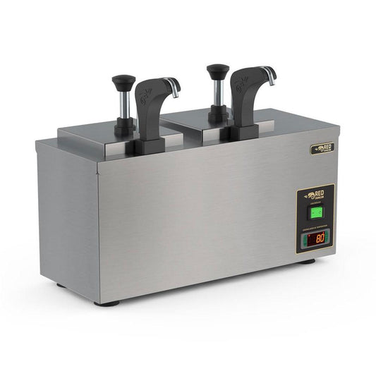 Dispenser Duplo Elétrico Aquecido Para Molhos e Queijo 2,5L (5L Total) DISPQD 220v - Red Chameleon