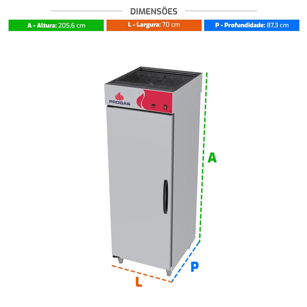 Pass Through Armário Aquecido Profissional 60ºC Total Inox Até 20 Gns 1/1 PRPASS-200 220v - Progás P46644