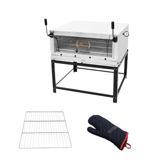 Forno Gás Industrial Pedra Refratária Roma Inox Firi110 + 1 Grade Extra + Luva Térmica - Venâncio