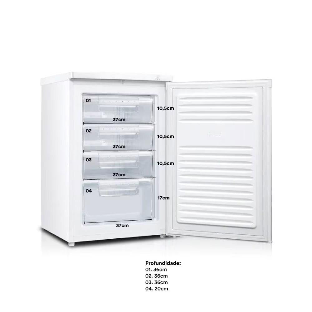 Freezer Congelador Vertical Eco Gelo Compacto -18 ºC 85L EFV100 127V - EOS