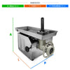 Picador Moedor de Carne Profissional Para Açougues Boca 22 Aço Carbono 1cv Pcl22l 220v - Metvisa