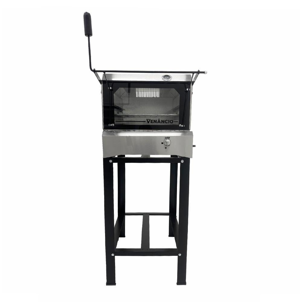 Forno Industrial a Gás Lastro Inox Fir80g Venâncio Com pá Para Pizza Tramontina e Kit Gás