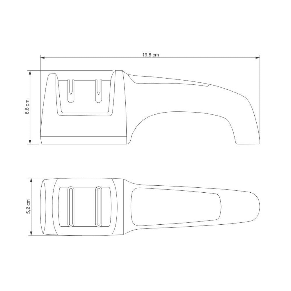 Afiador de Facas Profio Diamantado Com Suporte Em Abs e Aço Inox - Tramontina 24031000