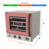 Kit Forno Turbo Elétrico Profissional Analogico Prp-004 g2 220v Rosa + 4 Grades - Progás