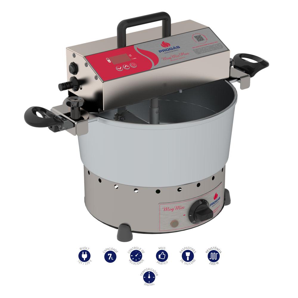 Misturador De Doces Elétrico 7 Litros Panela Mexedora PRMOG-07E Plus 127V - Progás P43851