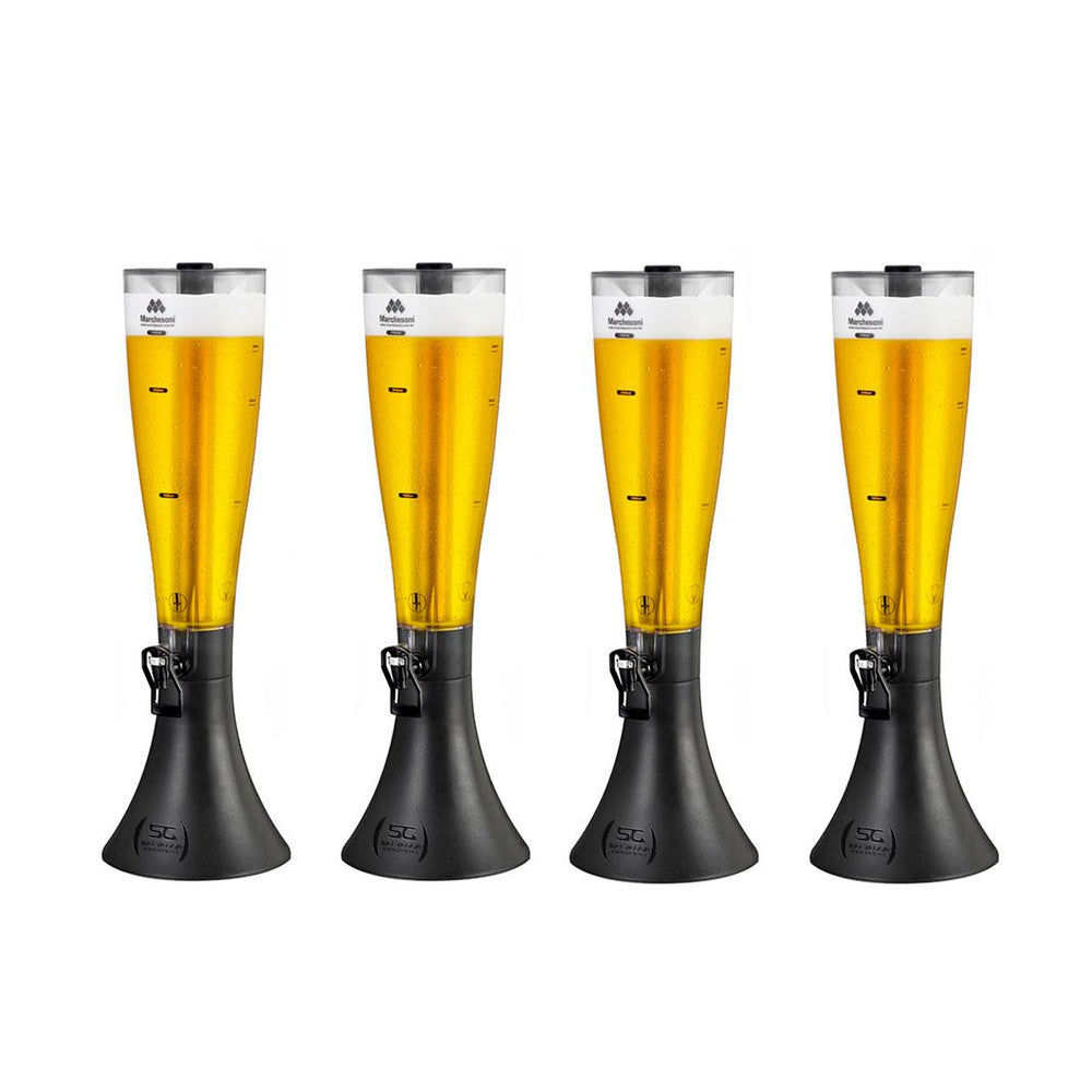 Kit 4 Torres De Chopp Tulipa Profissional 3,5 Litros Super Gelada Para Bar e Restaurante - Marchesoni