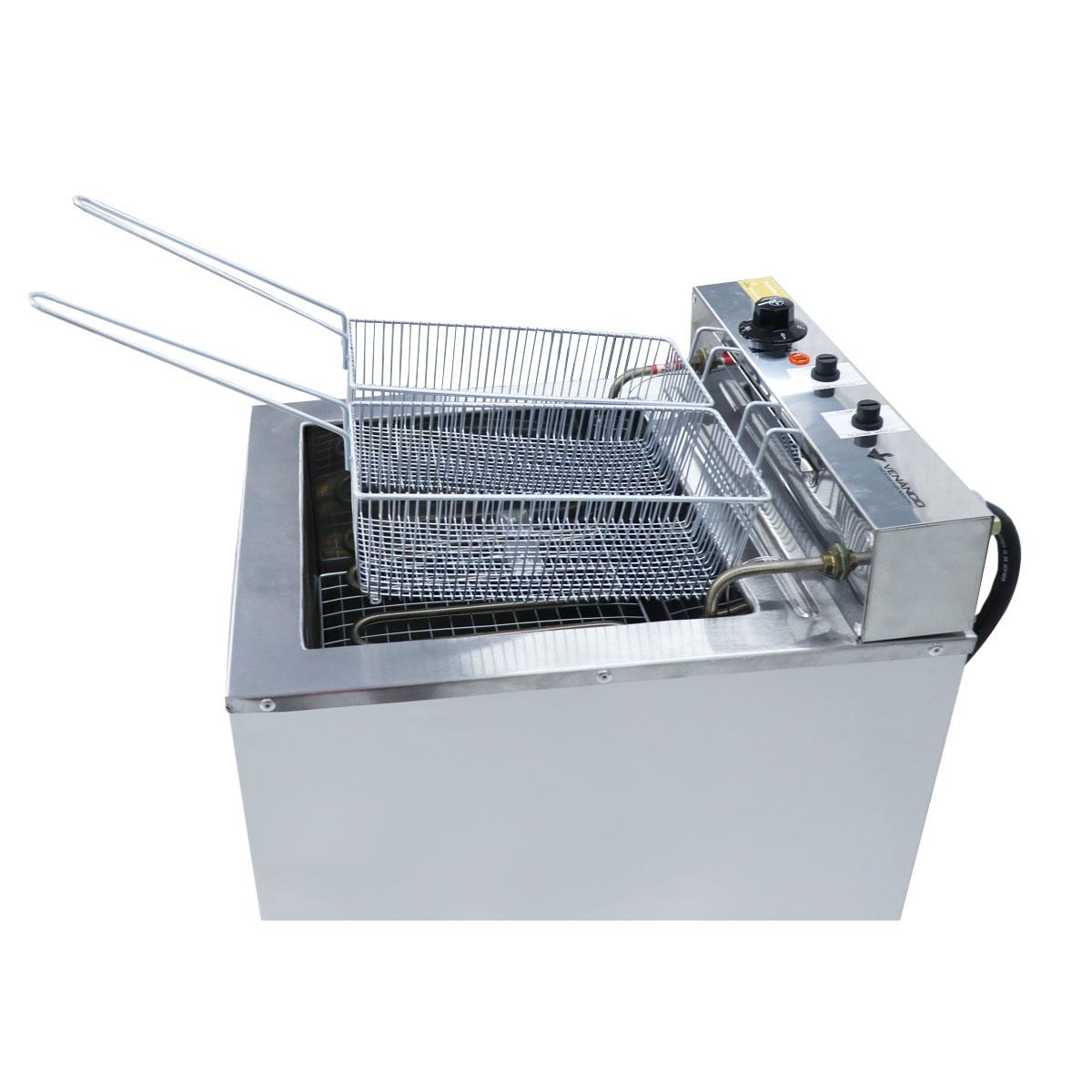Fritadeira Fritador Tacho Fritura Gabinete Batata Elétrica 23 Lts Água e Óleo Sfao5 Venâncio