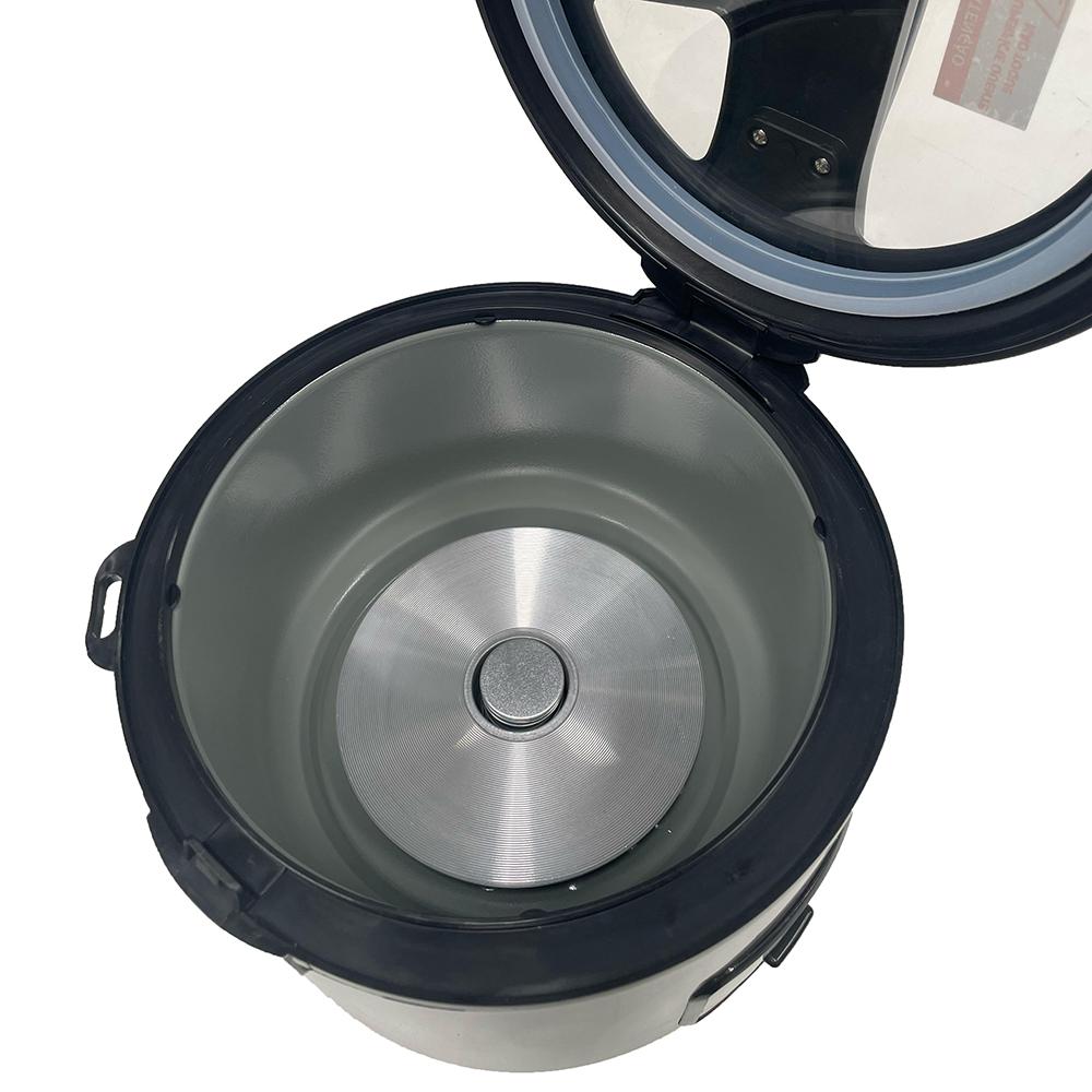 Semi - Panela Elétrica Arroz 10 Xícaras Titanium Preta Tampa Vidro Clearglas Epa10pt 220v - Eos