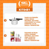 Kit - Panela de Pressão Inox 4,5l Brava + Faqueiro 30pçs Vermelho - Tramontina