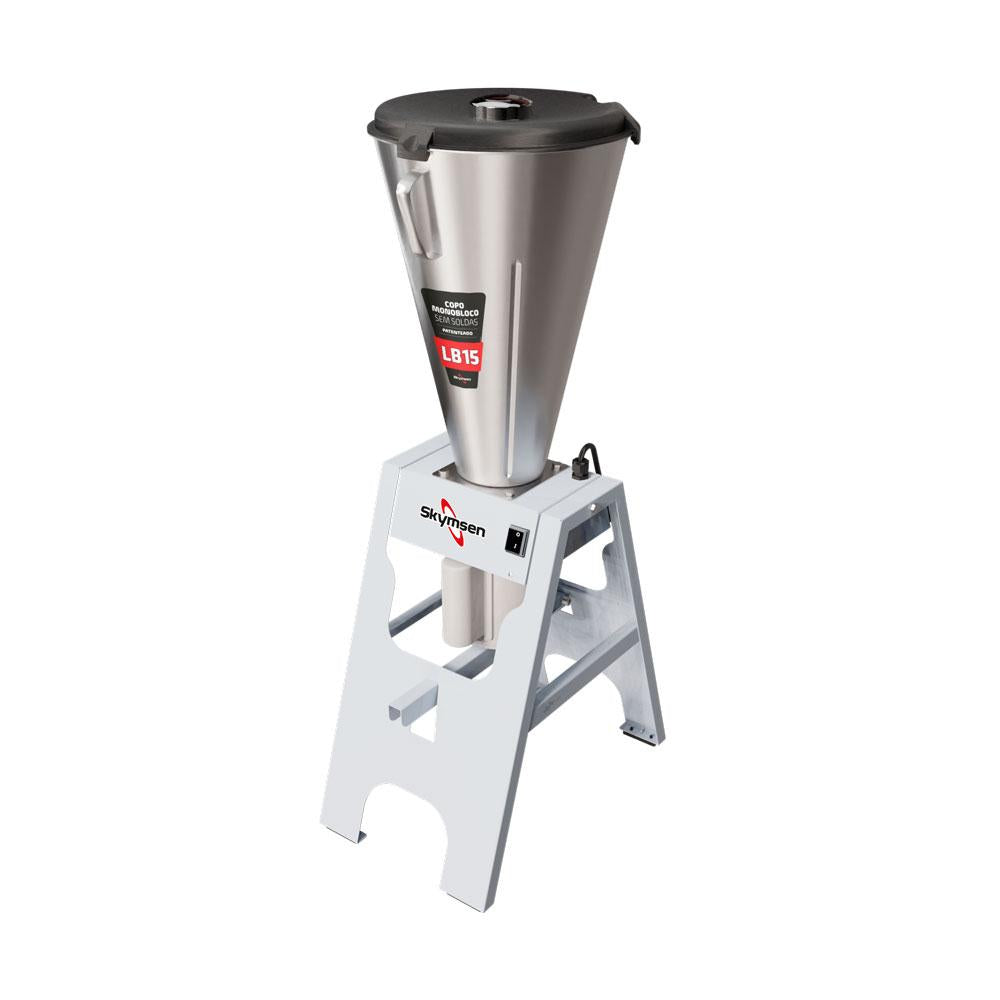 Liquidificador De Baixa Rotação Industrial Inox Basculante 15 Litros Monobloco 1,5CV 3500RPM LB15 220V - Skymsen