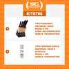 Kit - Faqueiro Plenus 6 Peças + 1 Moedor de Sal Ou Pimenta Duplo Em Acrílico e Inox - Tramontina